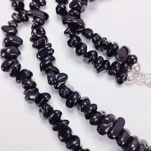 VTG Signed Jay King DTR Sterling Silver Black Onyx Double Strand Necklace 925 - Picture 12 of 12
